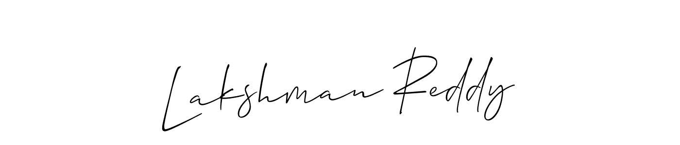 Make a short Lakshman Reddy signature style. Manage your documents anywhere anytime using Allison_Script. Create and add eSignatures, submit forms, share and send files easily. Lakshman Reddy signature style 2 images and pictures png