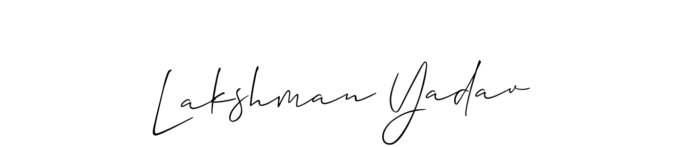 Make a beautiful signature design for name Lakshman Yadav. With this signature (Allison_Script) style, you can create a handwritten signature for free. Lakshman Yadav signature style 2 images and pictures png