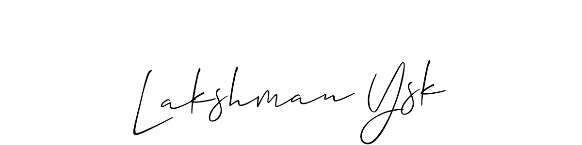 Similarly Allison_Script is the best handwritten signature design. Signature creator online .You can use it as an online autograph creator for name Lakshman Ysk. Lakshman Ysk signature style 2 images and pictures png