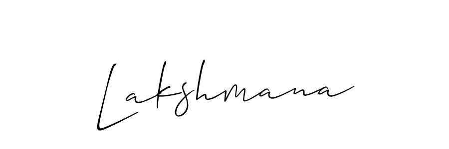 Use a signature maker to create a handwritten signature online. With this signature software, you can design (Allison_Script) your own signature for name Lakshmana. Lakshmana signature style 2 images and pictures png