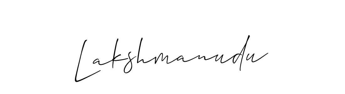 How to Draw Lakshmanudu signature style? Allison_Script is a latest design signature styles for name Lakshmanudu. Lakshmanudu signature style 2 images and pictures png