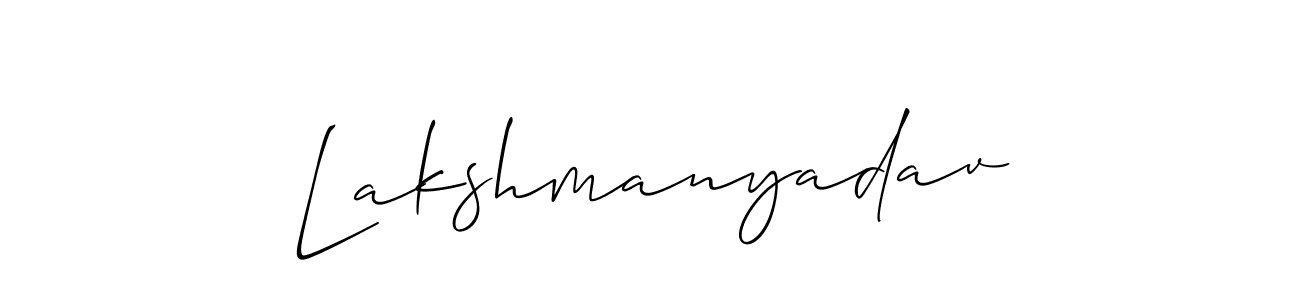 It looks lik you need a new signature style for name Lakshmanyadav. Design unique handwritten (Allison_Script) signature with our free signature maker in just a few clicks. Lakshmanyadav signature style 2 images and pictures png