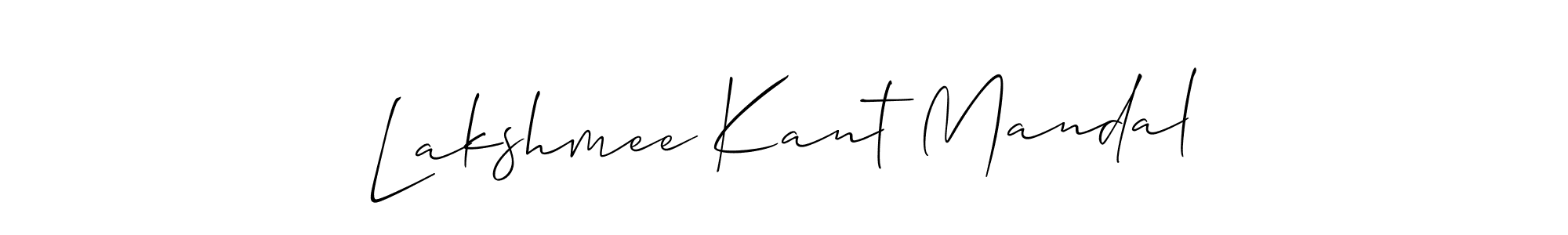 if you are searching for the best signature style for your name Lakshmee Kant Mandal. so please give up your signature search. here we have designed multiple signature styles  using Allison_Script. Lakshmee Kant Mandal signature style 2 images and pictures png