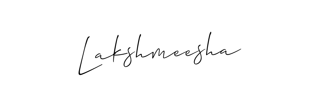 Allison_Script is a professional signature style that is perfect for those who want to add a touch of class to their signature. It is also a great choice for those who want to make their signature more unique. Get Lakshmeesha name to fancy signature for free. Lakshmeesha signature style 2 images and pictures png