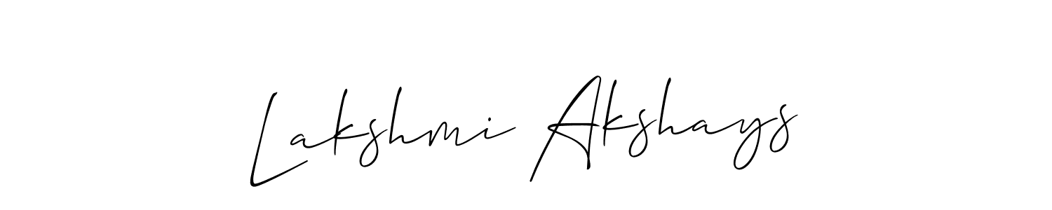 Best and Professional Signature Style for Lakshmi Akshays. Allison_Script Best Signature Style Collection. Lakshmi Akshays signature style 2 images and pictures png