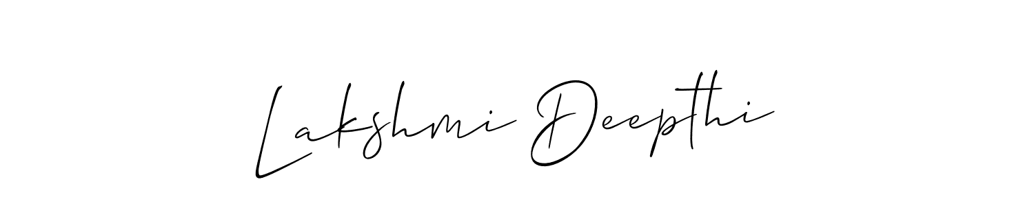 Use a signature maker to create a handwritten signature online. With this signature software, you can design (Allison_Script) your own signature for name Lakshmi Deepthi. Lakshmi Deepthi signature style 2 images and pictures png