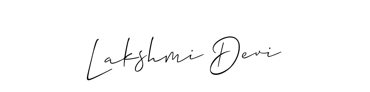 It looks lik you need a new signature style for name Lakshmi Devi. Design unique handwritten (Allison_Script) signature with our free signature maker in just a few clicks. Lakshmi Devi signature style 2 images and pictures png
