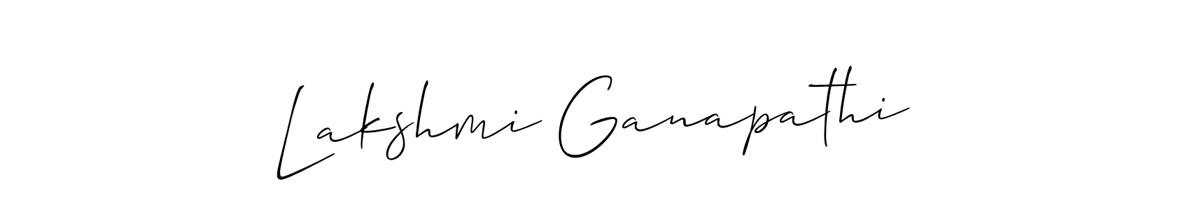 Design your own signature with our free online signature maker. With this signature software, you can create a handwritten (Allison_Script) signature for name Lakshmi Ganapathi. Lakshmi Ganapathi signature style 2 images and pictures png