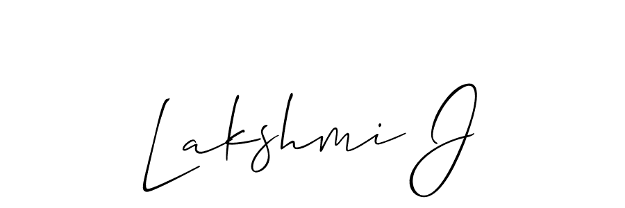 if you are searching for the best signature style for your name Lakshmi J. so please give up your signature search. here we have designed multiple signature styles  using Allison_Script. Lakshmi J signature style 2 images and pictures png