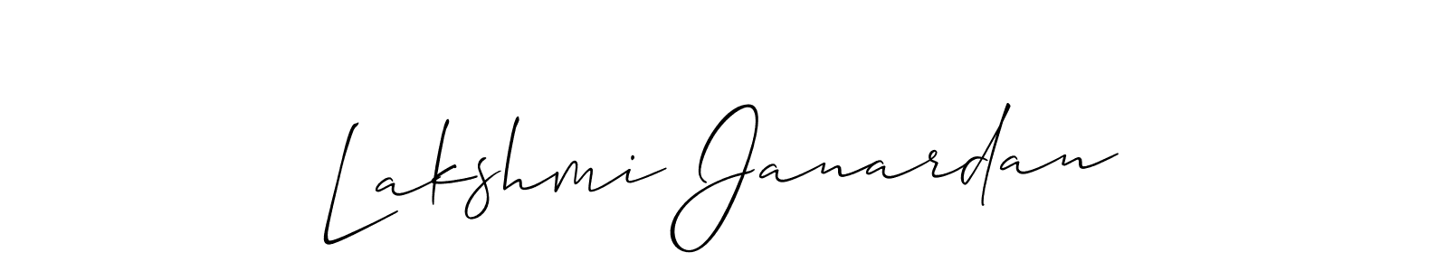 Lakshmi Janardan stylish signature style. Best Handwritten Sign (Allison_Script) for my name. Handwritten Signature Collection Ideas for my name Lakshmi Janardan. Lakshmi Janardan signature style 2 images and pictures png