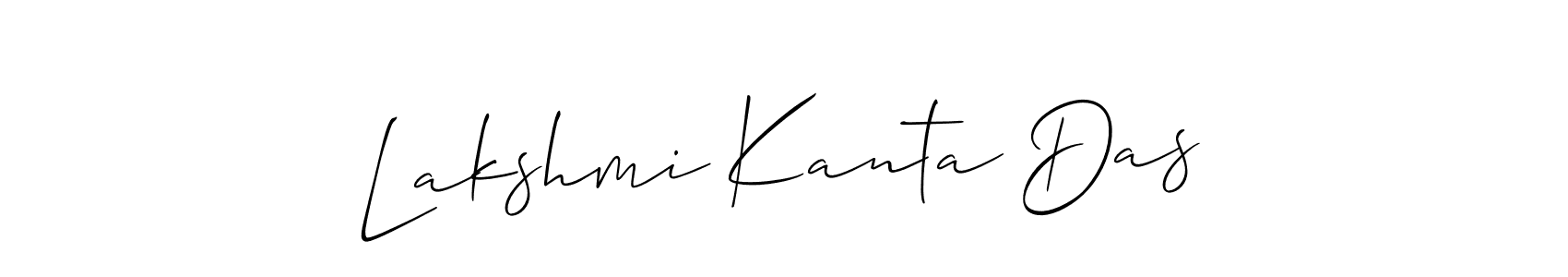 Use a signature maker to create a handwritten signature online. With this signature software, you can design (Allison_Script) your own signature for name Lakshmi Kanta Das. Lakshmi Kanta Das signature style 2 images and pictures png