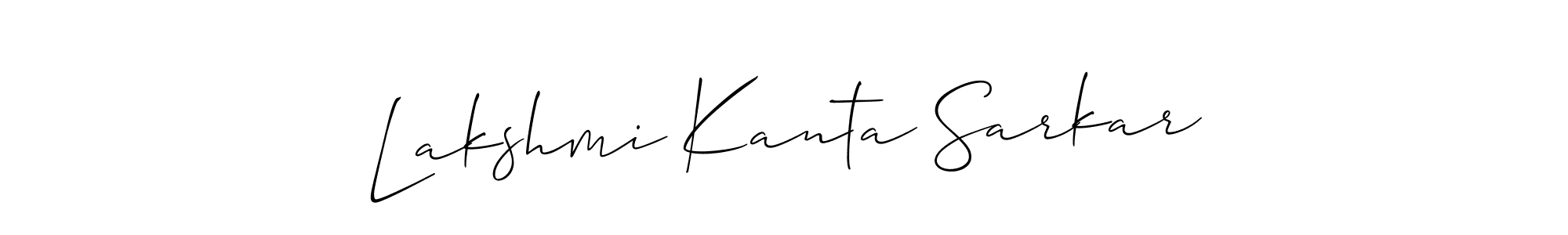 It looks lik you need a new signature style for name Lakshmi Kanta Sarkar. Design unique handwritten (Allison_Script) signature with our free signature maker in just a few clicks. Lakshmi Kanta Sarkar signature style 2 images and pictures png
