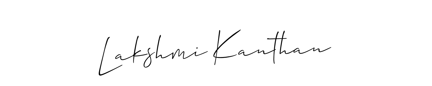 Use a signature maker to create a handwritten signature online. With this signature software, you can design (Allison_Script) your own signature for name Lakshmi Kanthan. Lakshmi Kanthan signature style 2 images and pictures png