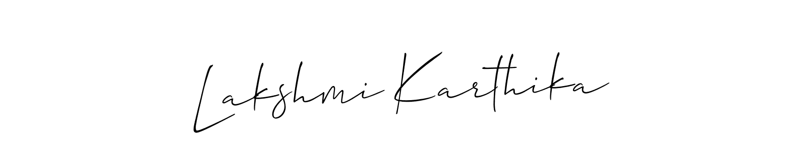 Lakshmi Karthika stylish signature style. Best Handwritten Sign (Allison_Script) for my name. Handwritten Signature Collection Ideas for my name Lakshmi Karthika. Lakshmi Karthika signature style 2 images and pictures png