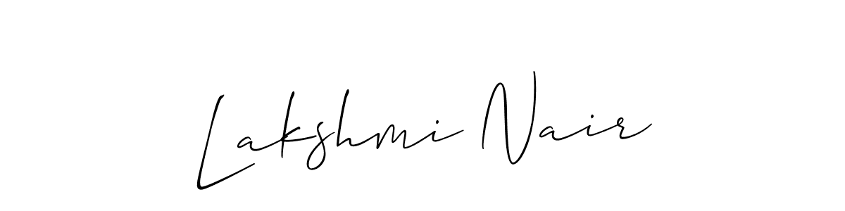 Similarly Allison_Script is the best handwritten signature design. Signature creator online .You can use it as an online autograph creator for name Lakshmi Nair. Lakshmi Nair signature style 2 images and pictures png