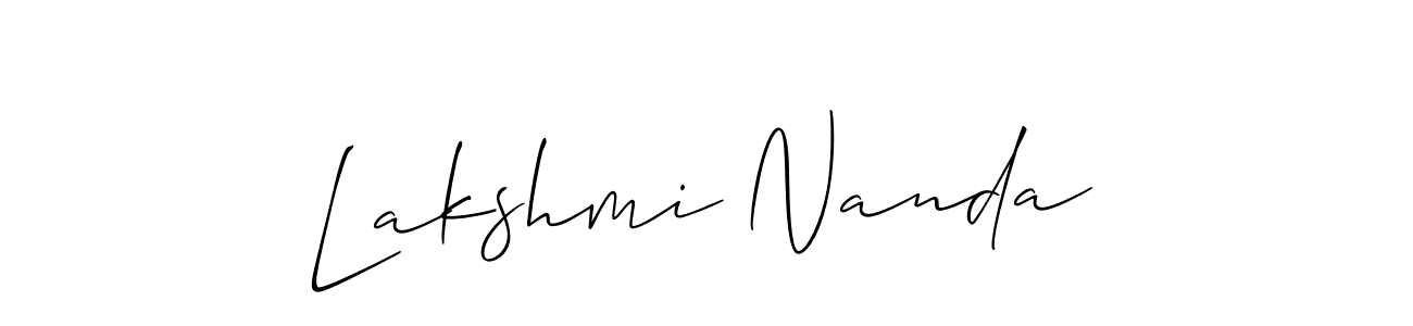 How to Draw Lakshmi Nanda signature style? Allison_Script is a latest design signature styles for name Lakshmi Nanda. Lakshmi Nanda signature style 2 images and pictures png