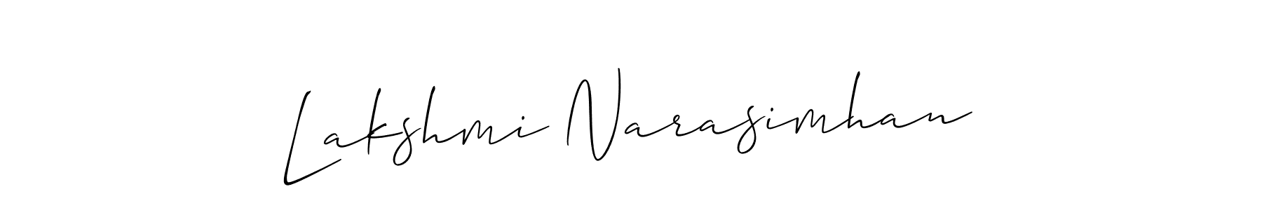 How to Draw Lakshmi Narasimhan signature style? Allison_Script is a latest design signature styles for name Lakshmi Narasimhan. Lakshmi Narasimhan signature style 2 images and pictures png