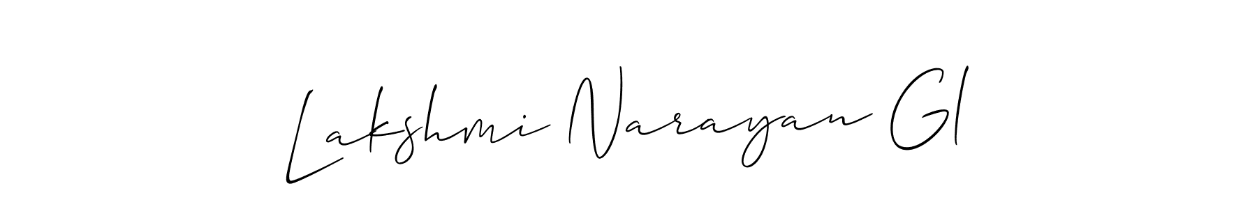if you are searching for the best signature style for your name Lakshmi Narayan Gl. so please give up your signature search. here we have designed multiple signature styles  using Allison_Script. Lakshmi Narayan Gl signature style 2 images and pictures png