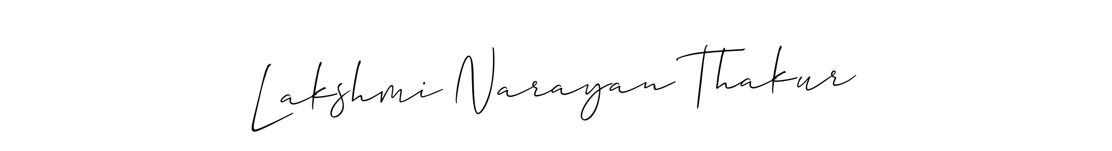 The best way (Allison_Script) to make a short signature is to pick only two or three words in your name. The name Lakshmi Narayan Thakur include a total of six letters. For converting this name. Lakshmi Narayan Thakur signature style 2 images and pictures png