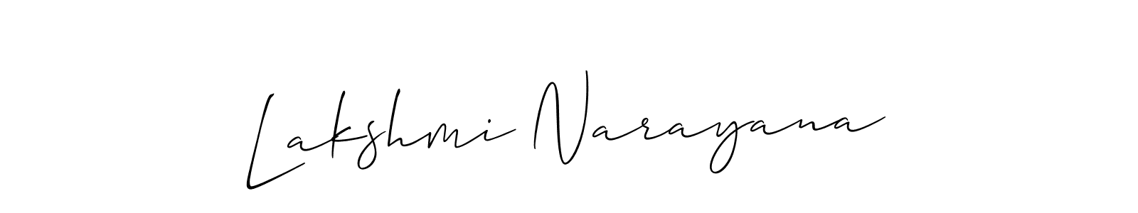 You should practise on your own different ways (Allison_Script) to write your name (Lakshmi Narayana) in signature. don't let someone else do it for you. Lakshmi Narayana signature style 2 images and pictures png