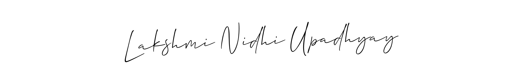 Also You can easily find your signature by using the search form. We will create Lakshmi Nidhi Upadhyay name handwritten signature images for you free of cost using Allison_Script sign style. Lakshmi Nidhi Upadhyay signature style 2 images and pictures png