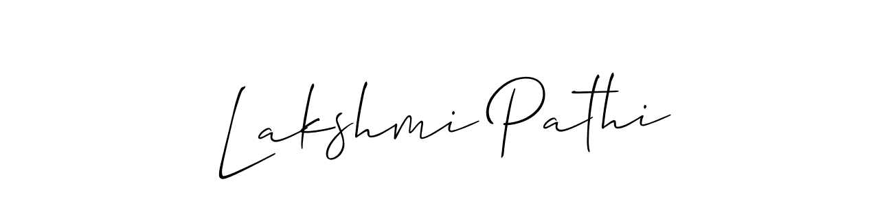 You should practise on your own different ways (Allison_Script) to write your name (Lakshmi Pathi) in signature. don't let someone else do it for you. Lakshmi Pathi signature style 2 images and pictures png