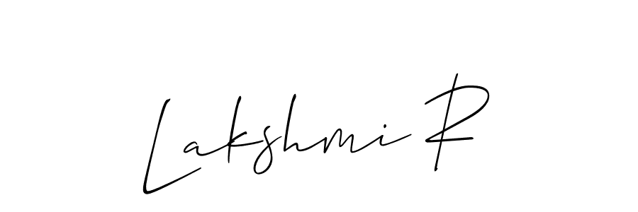 Use a signature maker to create a handwritten signature online. With this signature software, you can design (Allison_Script) your own signature for name Lakshmi R. Lakshmi R signature style 2 images and pictures png