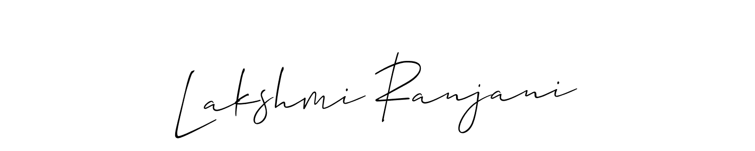 The best way (Allison_Script) to make a short signature is to pick only two or three words in your name. The name Lakshmi Ranjani include a total of six letters. For converting this name. Lakshmi Ranjani signature style 2 images and pictures png