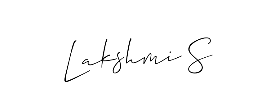 Make a short Lakshmi S signature style. Manage your documents anywhere anytime using Allison_Script. Create and add eSignatures, submit forms, share and send files easily. Lakshmi S signature style 2 images and pictures png