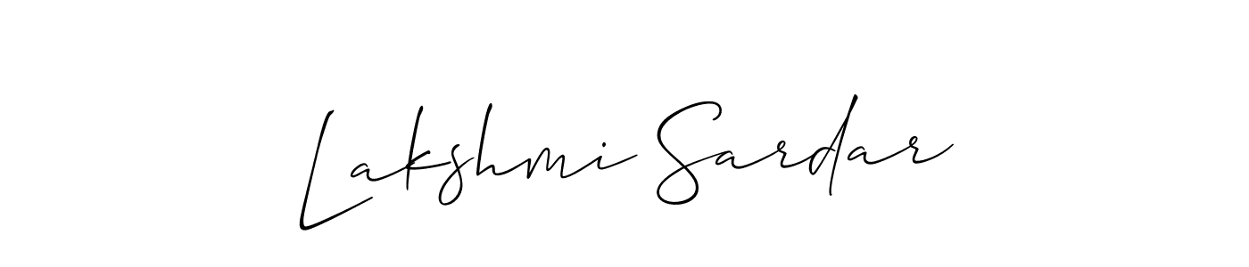 Lakshmi Sardar stylish signature style. Best Handwritten Sign (Allison_Script) for my name. Handwritten Signature Collection Ideas for my name Lakshmi Sardar. Lakshmi Sardar signature style 2 images and pictures png
