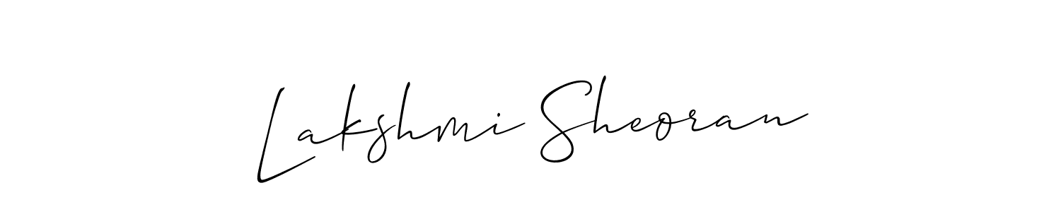How to make Lakshmi Sheoran signature? Allison_Script is a professional autograph style. Create handwritten signature for Lakshmi Sheoran name. Lakshmi Sheoran signature style 2 images and pictures png