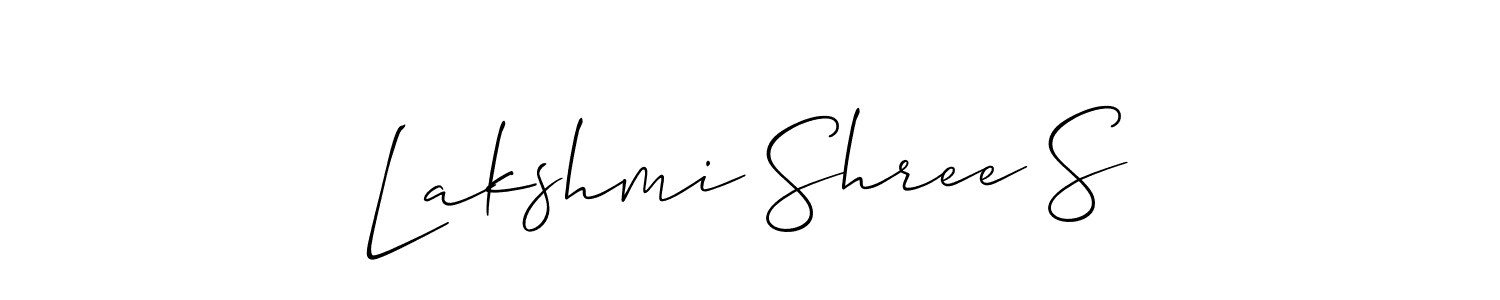 Also You can easily find your signature by using the search form. We will create Lakshmi Shree S name handwritten signature images for you free of cost using Allison_Script sign style. Lakshmi Shree S signature style 2 images and pictures png