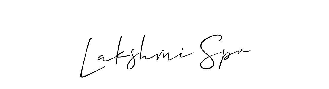 Allison_Script is a professional signature style that is perfect for those who want to add a touch of class to their signature. It is also a great choice for those who want to make their signature more unique. Get Lakshmi Spv name to fancy signature for free. Lakshmi Spv signature style 2 images and pictures png