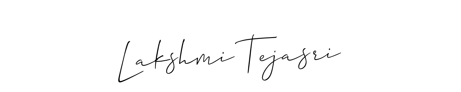 Also You can easily find your signature by using the search form. We will create Lakshmi Tejasri name handwritten signature images for you free of cost using Allison_Script sign style. Lakshmi Tejasri signature style 2 images and pictures png