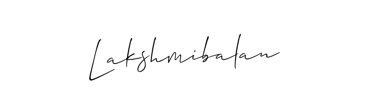 Make a beautiful signature design for name Lakshmibalan. With this signature (Allison_Script) style, you can create a handwritten signature for free. Lakshmibalan signature style 2 images and pictures png