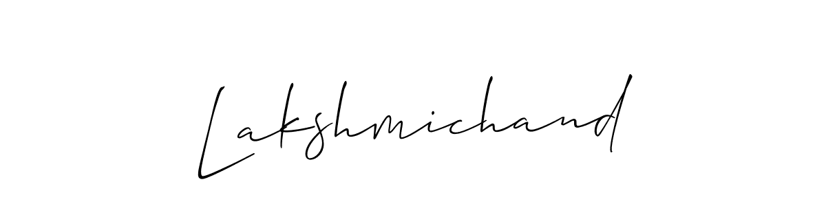 if you are searching for the best signature style for your name Lakshmichand. so please give up your signature search. here we have designed multiple signature styles  using Allison_Script. Lakshmichand signature style 2 images and pictures png