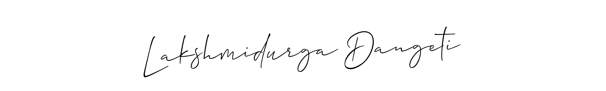 Similarly Allison_Script is the best handwritten signature design. Signature creator online .You can use it as an online autograph creator for name Lakshmidurga Dangeti. Lakshmidurga Dangeti signature style 2 images and pictures png