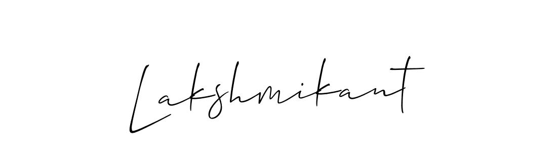 Use a signature maker to create a handwritten signature online. With this signature software, you can design (Allison_Script) your own signature for name Lakshmikant. Lakshmikant signature style 2 images and pictures png