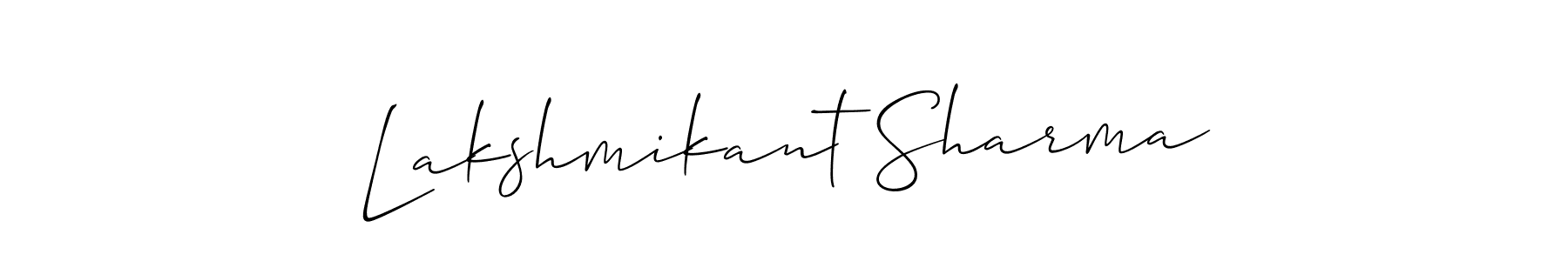 Also You can easily find your signature by using the search form. We will create Lakshmikant Sharma name handwritten signature images for you free of cost using Allison_Script sign style. Lakshmikant Sharma signature style 2 images and pictures png