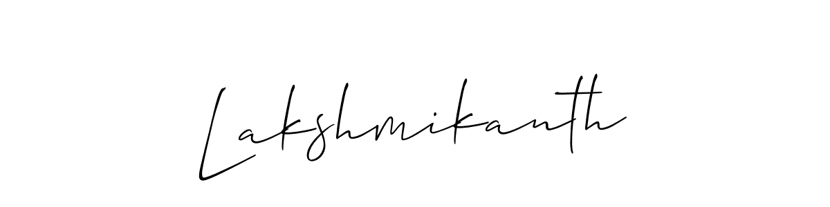 Also we have Lakshmikanth name is the best signature style. Create professional handwritten signature collection using Allison_Script autograph style. Lakshmikanth signature style 2 images and pictures png