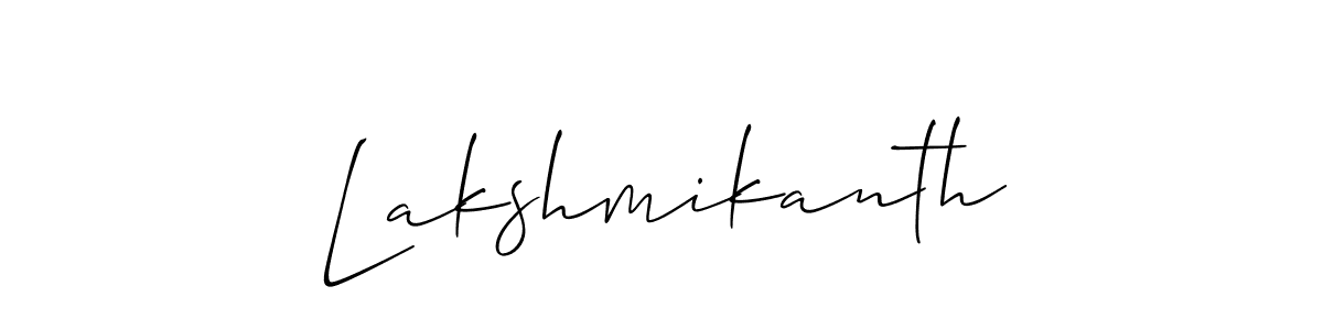 How to Draw Lakshmikanth signature style? Allison_Script is a latest design signature styles for name Lakshmikanth. Lakshmikanth signature style 2 images and pictures png