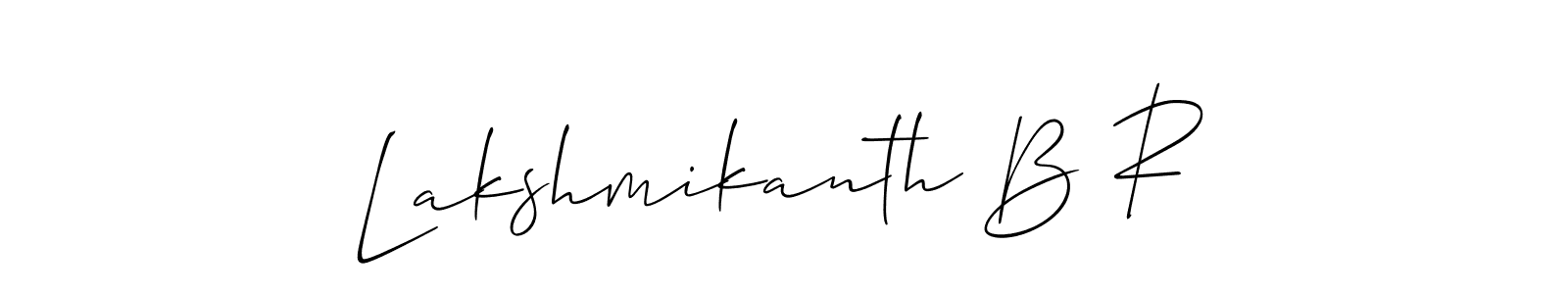 It looks lik you need a new signature style for name Lakshmikanth B R. Design unique handwritten (Allison_Script) signature with our free signature maker in just a few clicks. Lakshmikanth B R signature style 2 images and pictures png