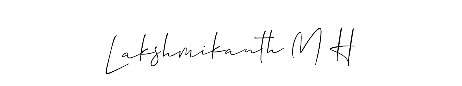 Lakshmikanth M H stylish signature style. Best Handwritten Sign (Allison_Script) for my name. Handwritten Signature Collection Ideas for my name Lakshmikanth M H. Lakshmikanth M H signature style 2 images and pictures png