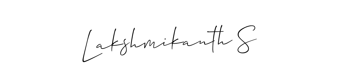 You can use this online signature creator to create a handwritten signature for the name Lakshmikanth S. This is the best online autograph maker. Lakshmikanth S signature style 2 images and pictures png
