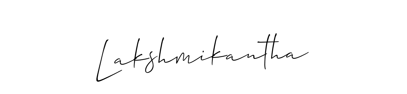 Also we have Lakshmikantha name is the best signature style. Create professional handwritten signature collection using Allison_Script autograph style. Lakshmikantha signature style 2 images and pictures png