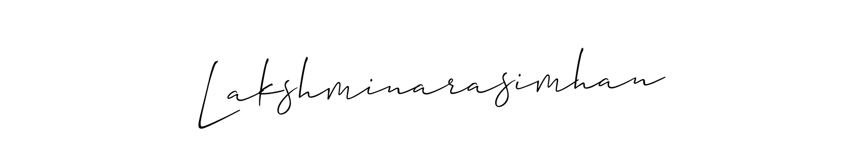 How to Draw Lakshminarasimhan signature style? Allison_Script is a latest design signature styles for name Lakshminarasimhan. Lakshminarasimhan signature style 2 images and pictures png
