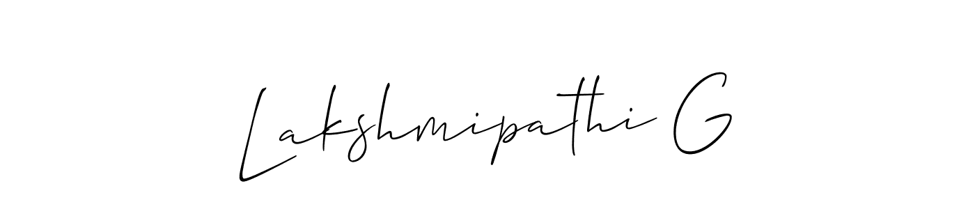 You can use this online signature creator to create a handwritten signature for the name Lakshmipathi G. This is the best online autograph maker. Lakshmipathi G signature style 2 images and pictures png