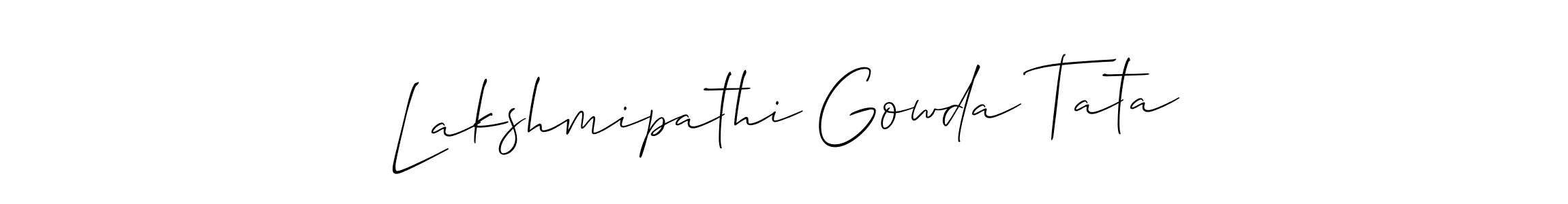 How to Draw Lakshmipathi Gowda Tata signature style? Allison_Script is a latest design signature styles for name Lakshmipathi Gowda Tata. Lakshmipathi Gowda Tata signature style 2 images and pictures png