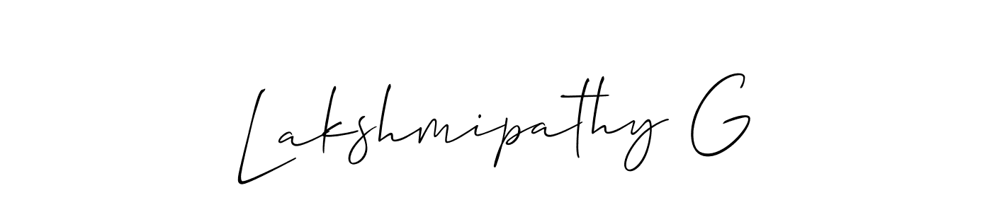 You should practise on your own different ways (Allison_Script) to write your name (Lakshmipathy G) in signature. don't let someone else do it for you. Lakshmipathy G signature style 2 images and pictures png