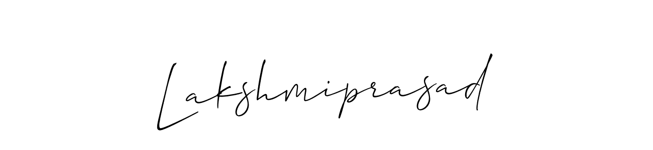 How to Draw Lakshmiprasad signature style? Allison_Script is a latest design signature styles for name Lakshmiprasad. Lakshmiprasad signature style 2 images and pictures png